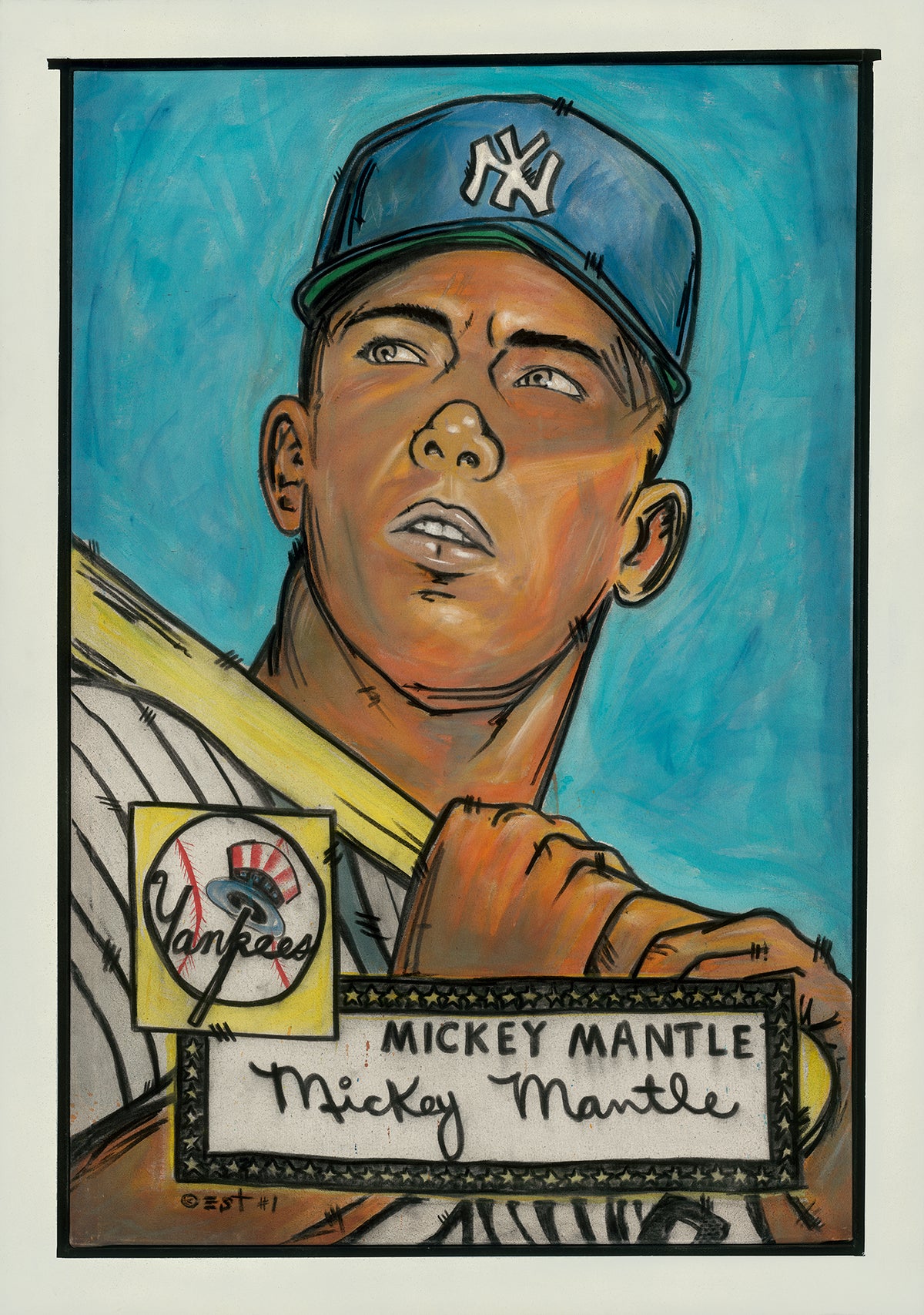 Topps 1952 #311 Mickey Mantle Edition One